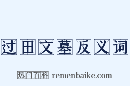 过田文墓反义词是什么意思的图片